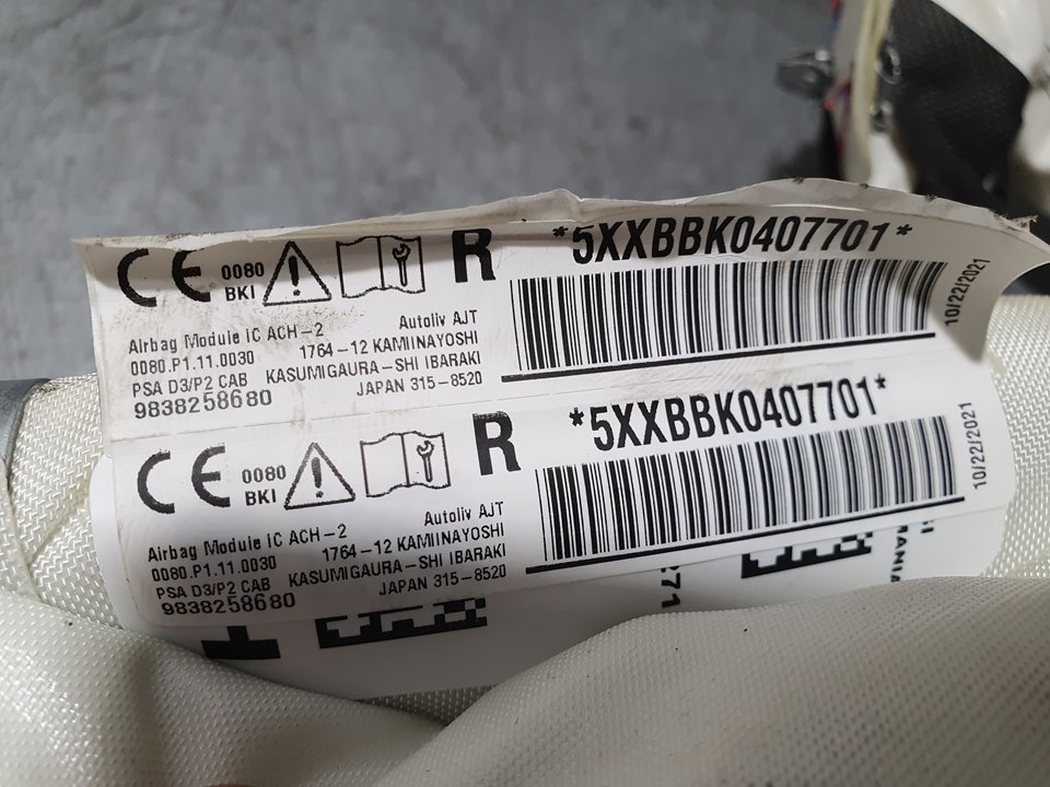 Airbag Cortina Delantero Derecho para Peugeot 2008 (P1)