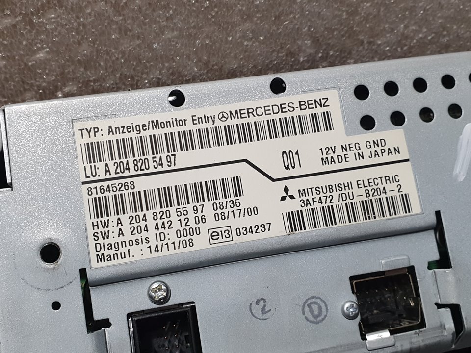 Pantalla Multifuncion para Mercedes-Benz Clase C (W204) Familiar