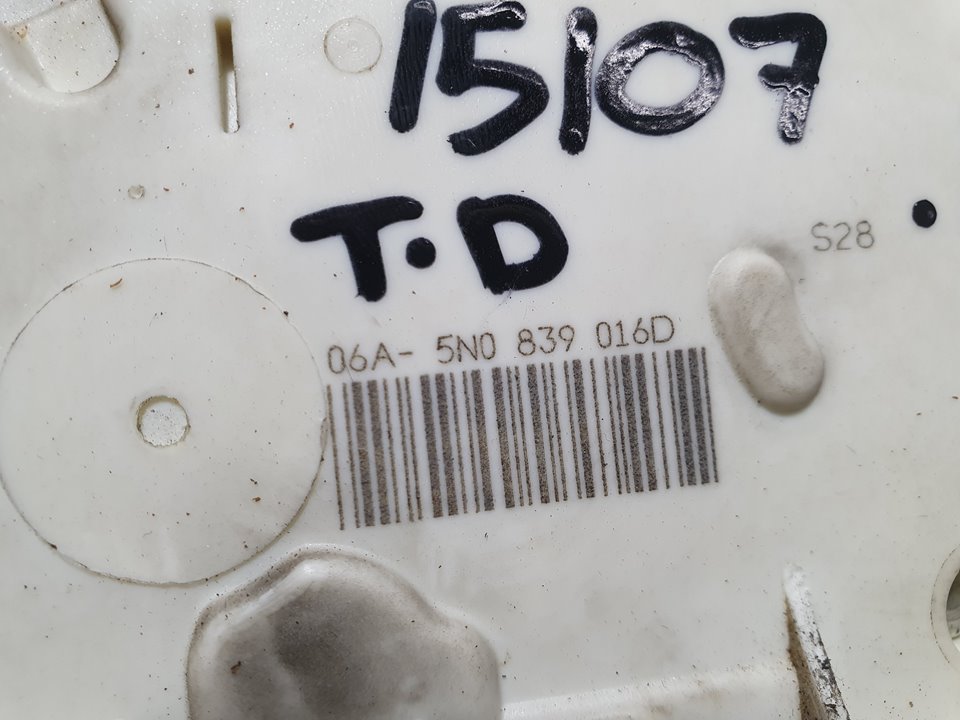 Cerradura Puerta Trasera Derecha para Volkswagen Passat Cc (357)