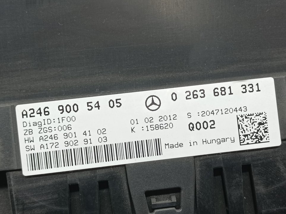 Cuadro Instrumentos para Mercedes-Benz Clase B (W246)