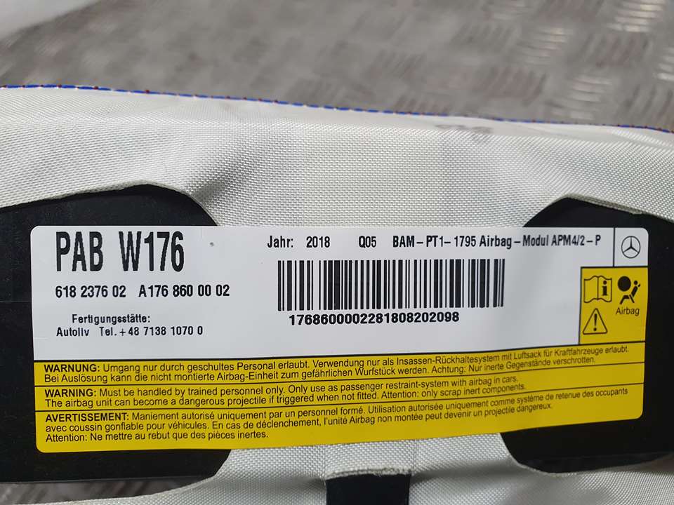 Airbag Delantero Derecho para Mercedes-Benz Clase Gla (W156)