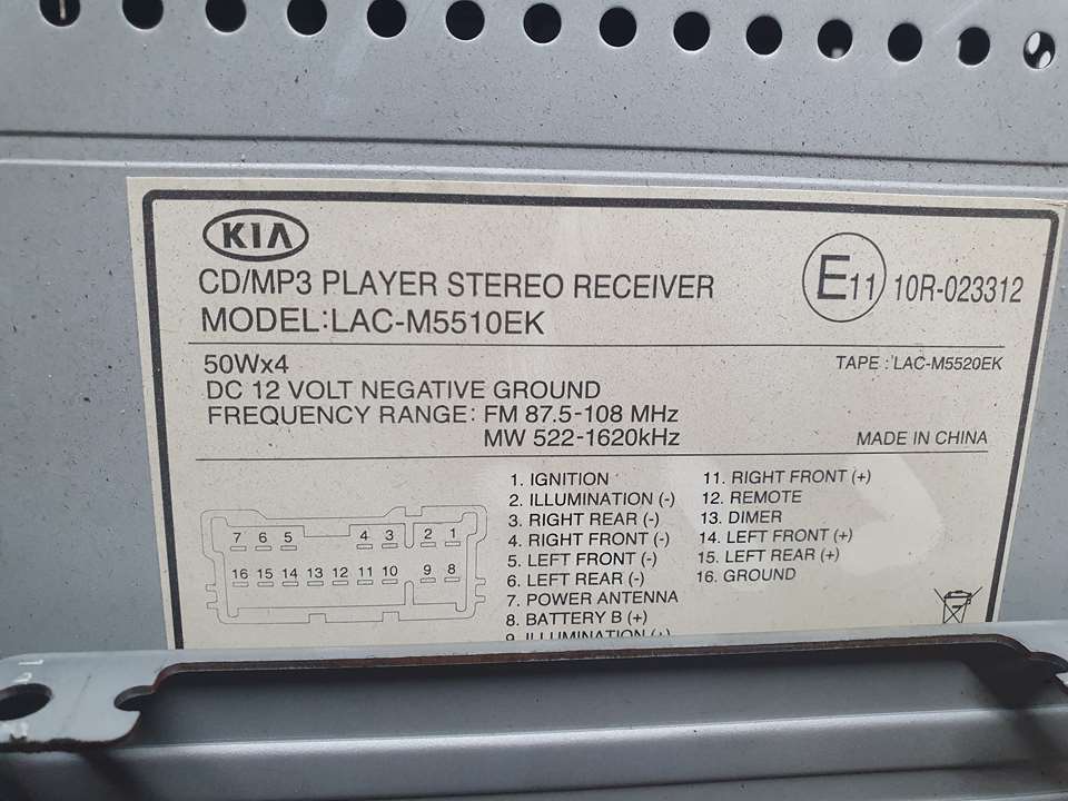 Sistema Audio / Radio Cd para Kia Rio