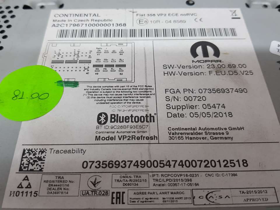 Sistema Audio / Radio para Fiat Tipo Ii (356) Sedan