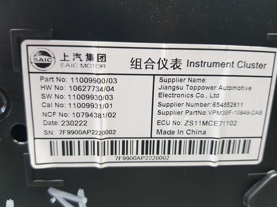 Cuadro Instrumentos para Mg Zs