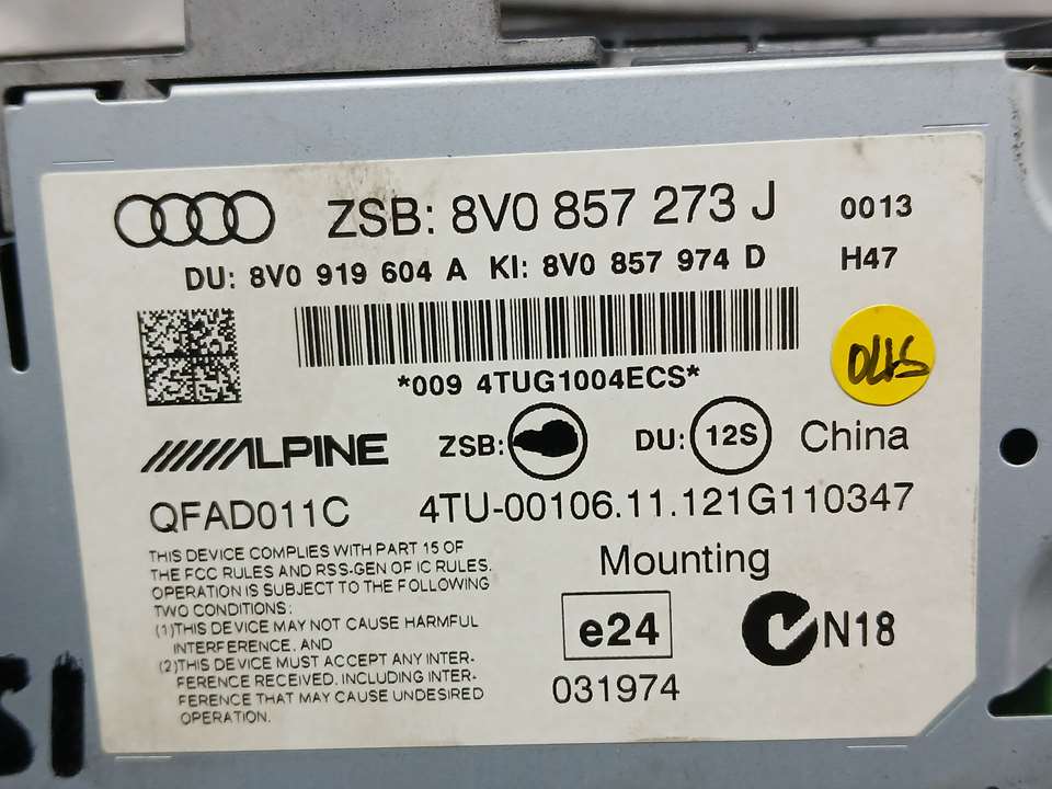 Sistema Navegacion Gps para Audi A3 Sportback (8Va)