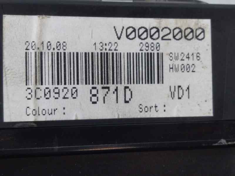 Cuadro Instrumentos para Volkswagen Passat Berlina (3C2)