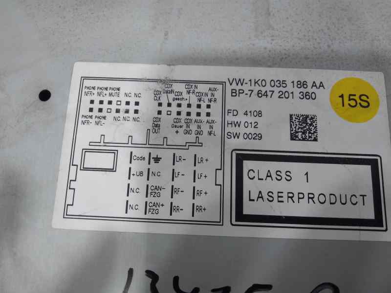 Sistema Audio / Radio Cd para Volkswagen Passat Berlina (3C2)