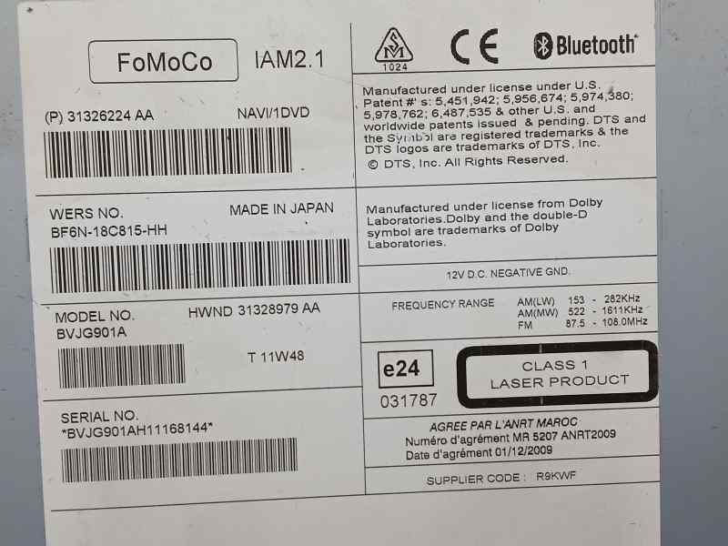 Sistema Audio / Radio Cd para Jaguar Xf