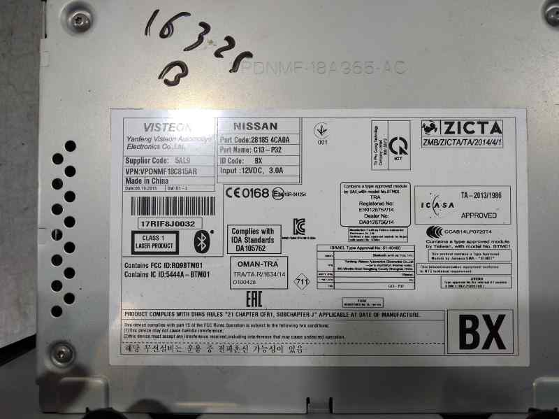 Sistema Audio / Radio Cd para Nissan Qashqai (J11)