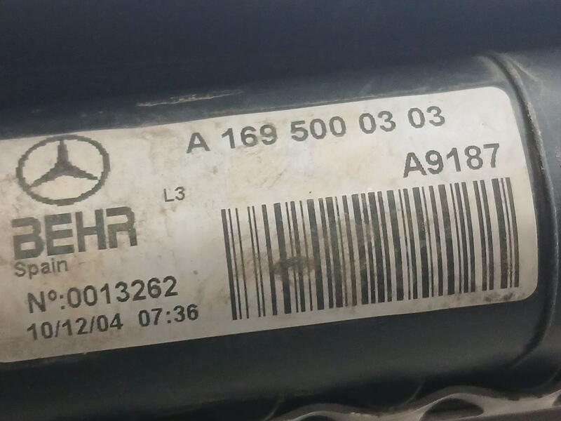 Radiador Agua para Mercedes-Benz Clase A (W169)