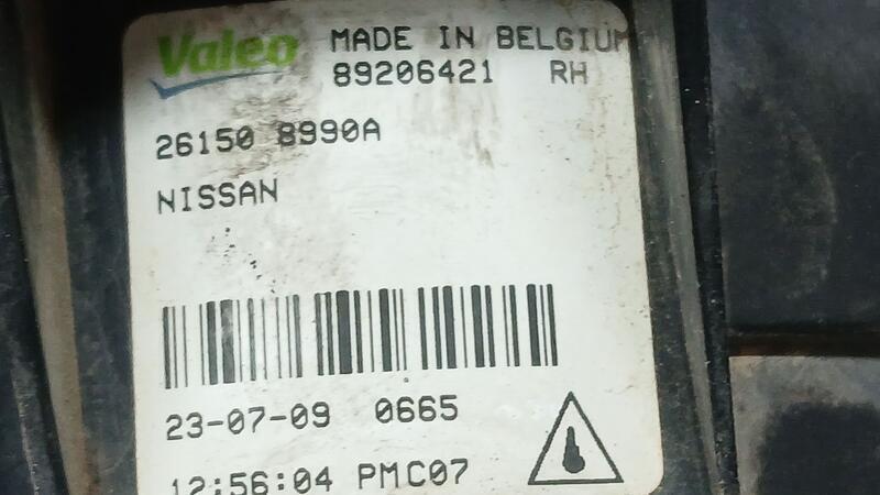 Faro Antiniebla Derecho para Nissan Qashqai (J10)