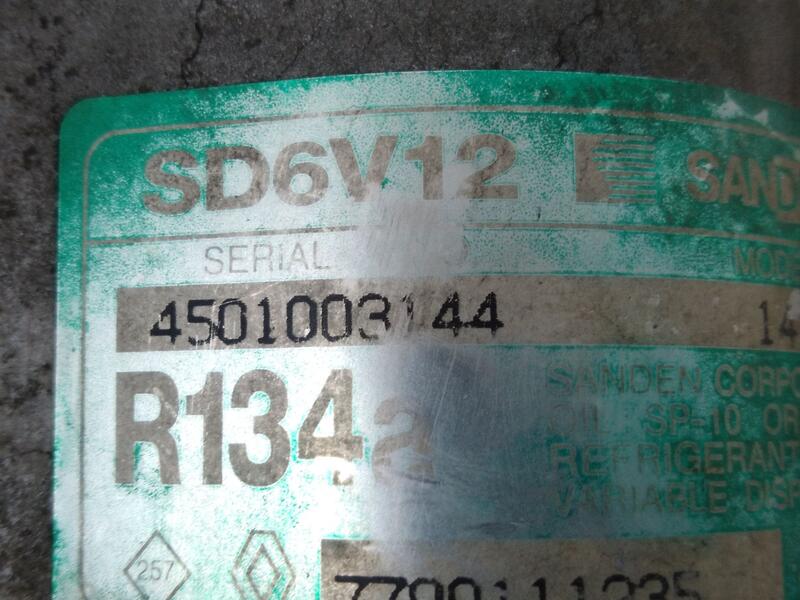 Compresor Aire Acondicionado para Renault Kangoo (F/Kc0)