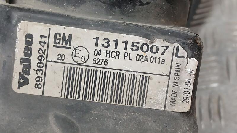 Faro Derecho para Opel Corsa C