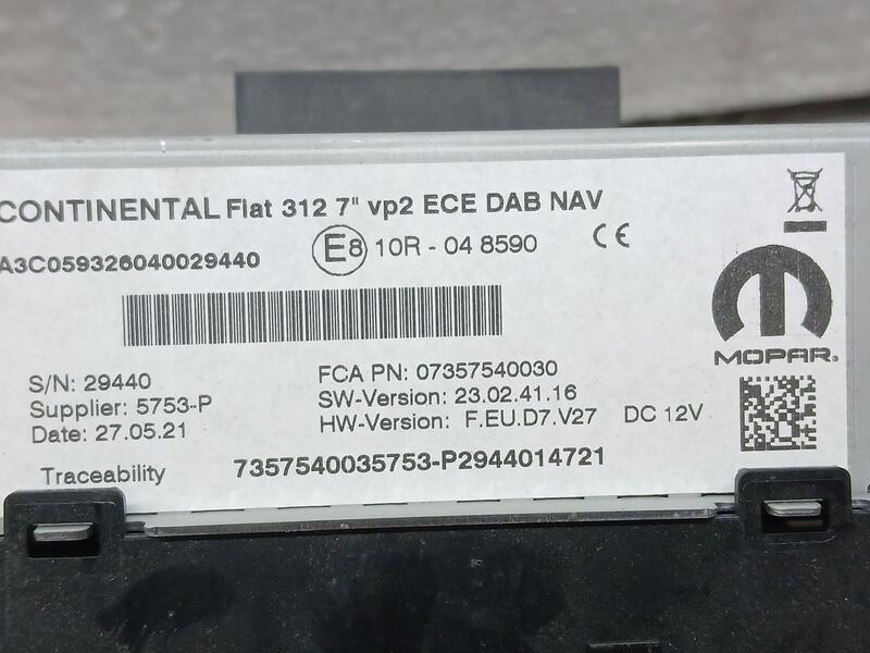 Sistema Navegacion Gps para Abarth 500 Cabrio (150)
