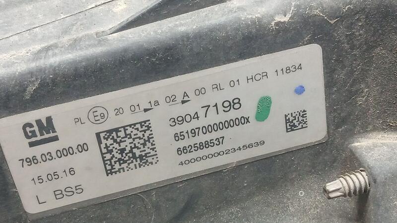 Faro Izquierdo para Opel Astra K Lim. 5Türig