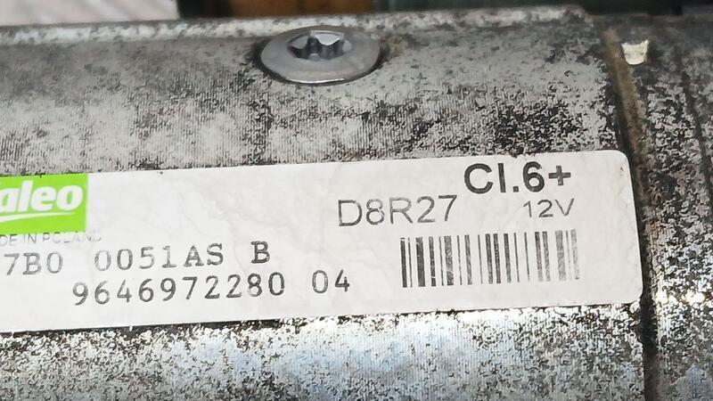 Motor Arranque para Peugeot Rcz