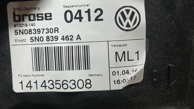 Elevalunas Trasero Derecho para Volkswagen Tiguan (5N2)