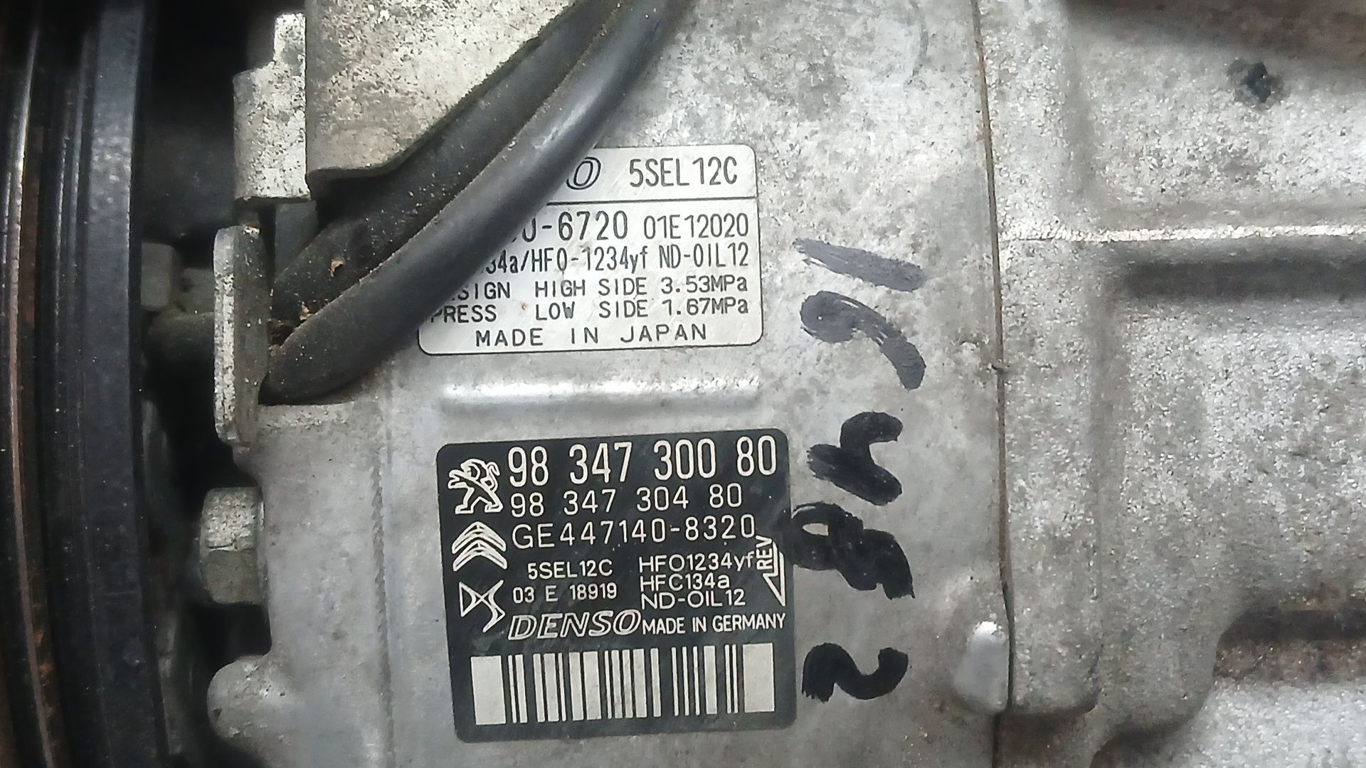 Compresor Aire Acondicionado para Peugeot 2008 Ii (Ud_, Us_, Uy_, Uj_, Ur_, Uc_)