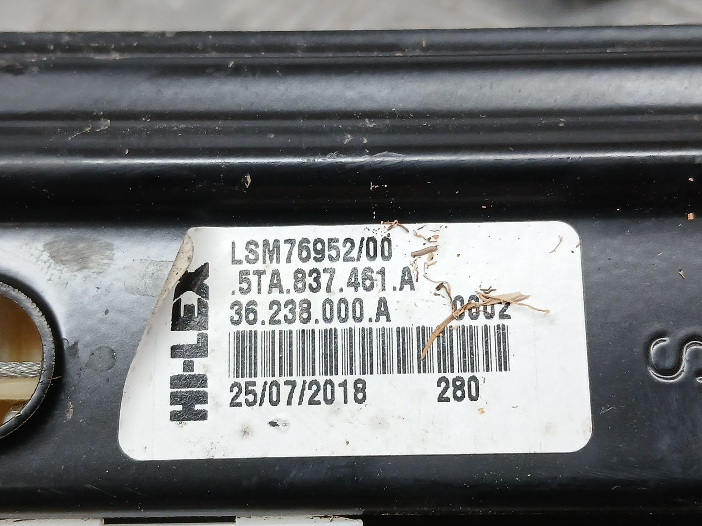 Elevalunas Delantero Izquierdo para Volkswagen Touran (5T1)