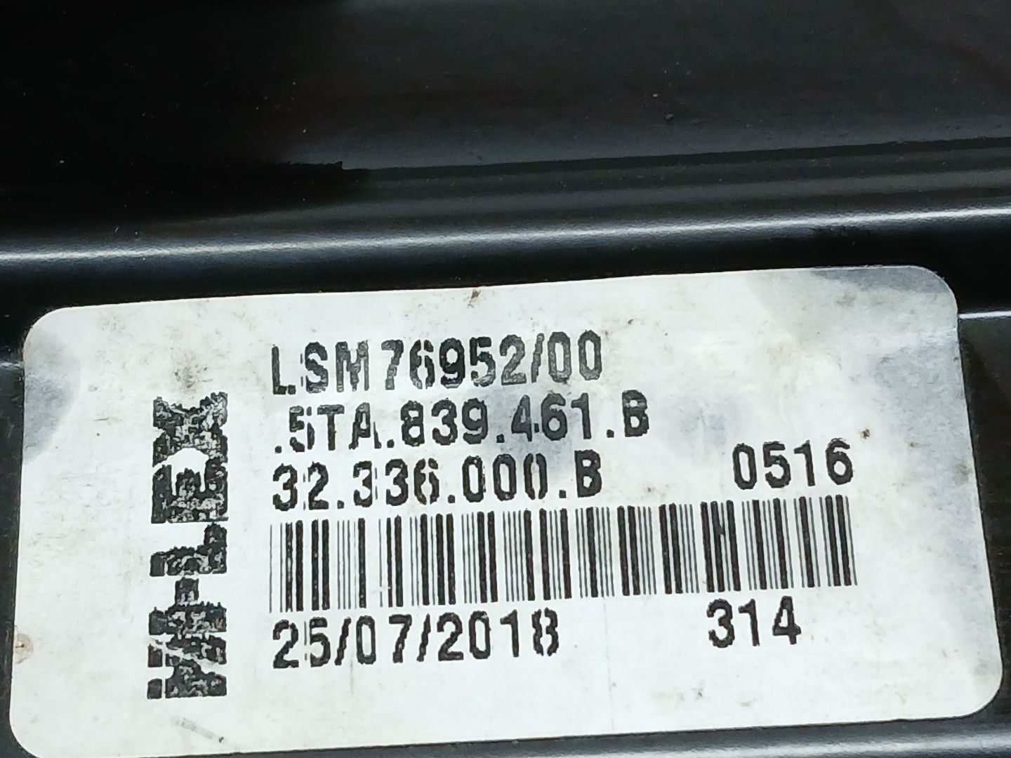 Elevalunas Trasero Izquierdo para Volkswagen Touran (5T1)