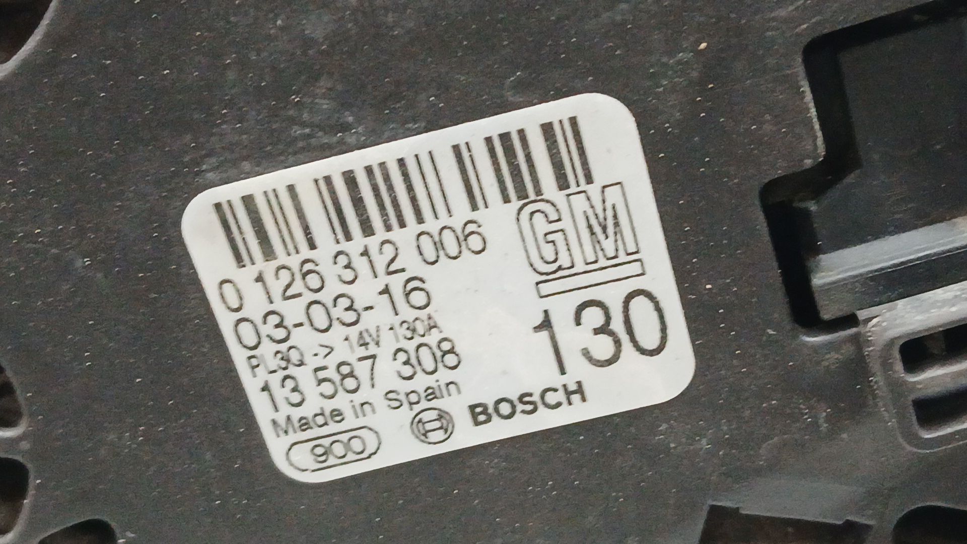 Alternador para Opel Astra K (B16)