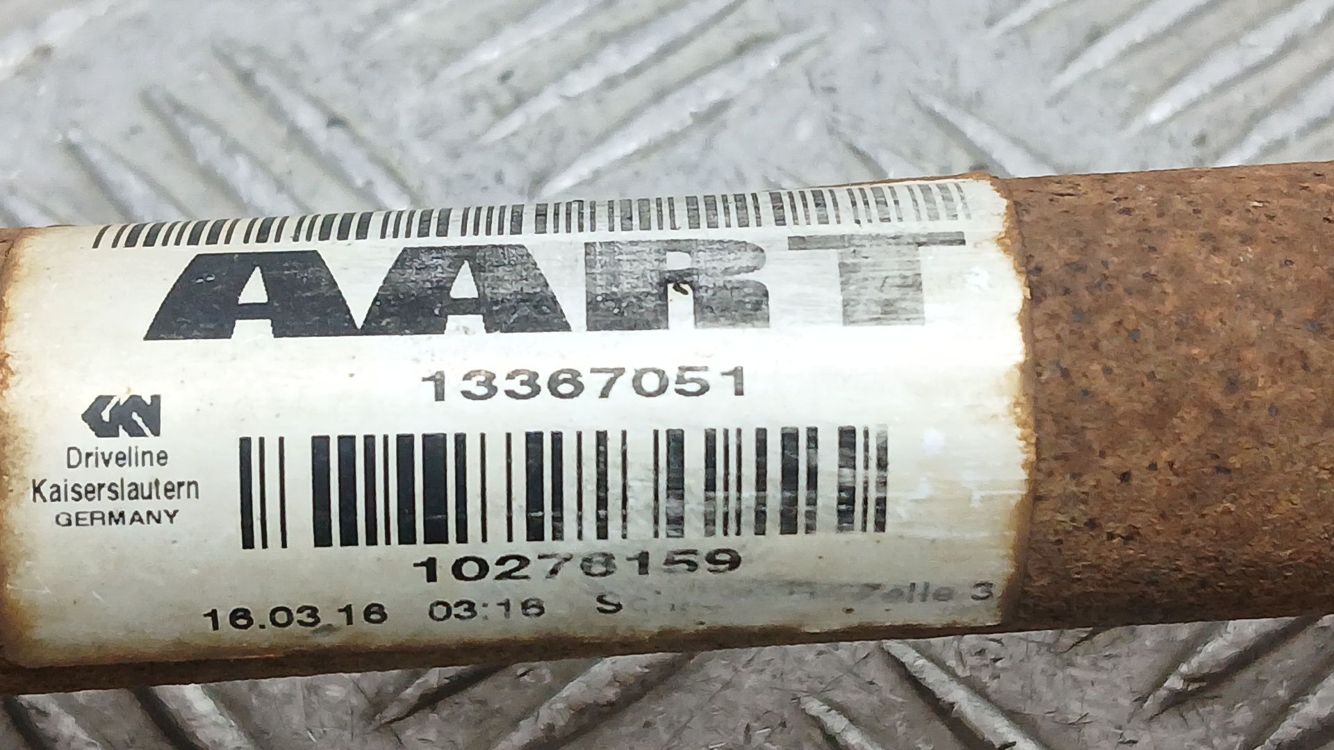 Transmision Delantera Izquierda para Opel Astra K (B16)