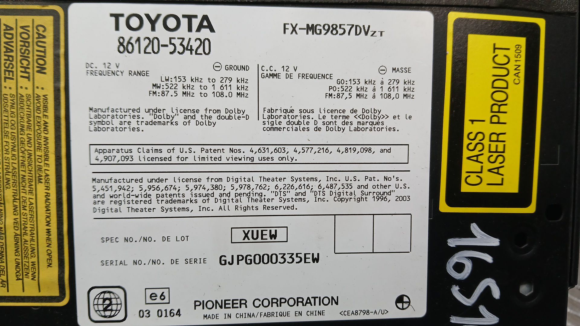 Sistema Audio / Radio Cd para Lexus Is Ii (_E2_)