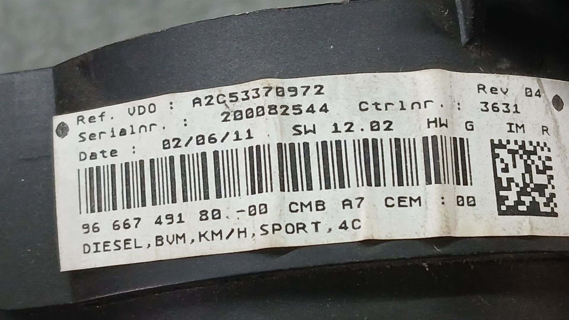 Cuadro Instrumentos para Peugeot 207/207+ (Wa_, Wc_)