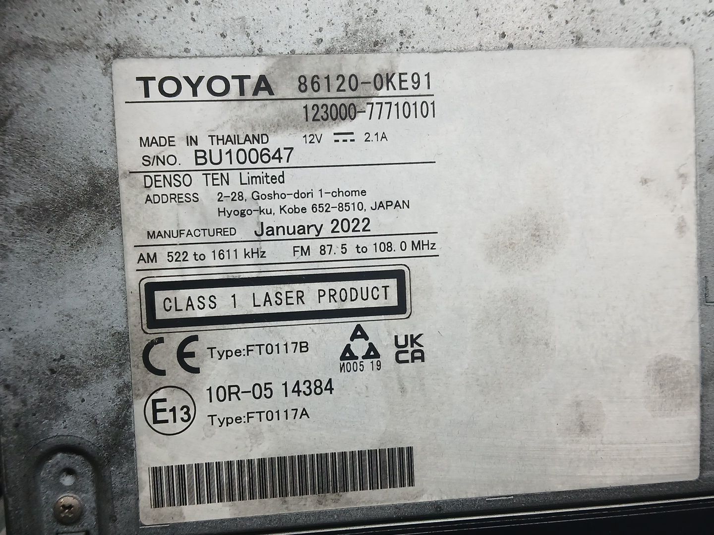 Sistema Audio / Radio Cd para Toyota Hilux Viii Pick-Up (_N1_)