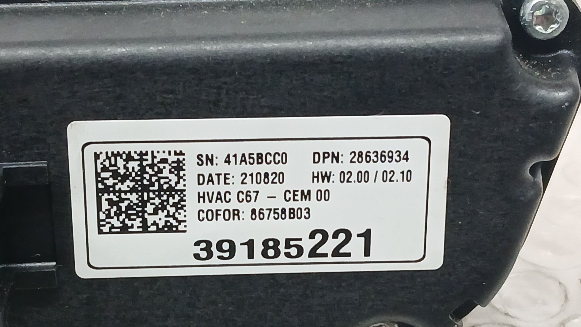 Mando Calefaccion / Aire Acondicionado para Opel Corsa F (P2Jo)
