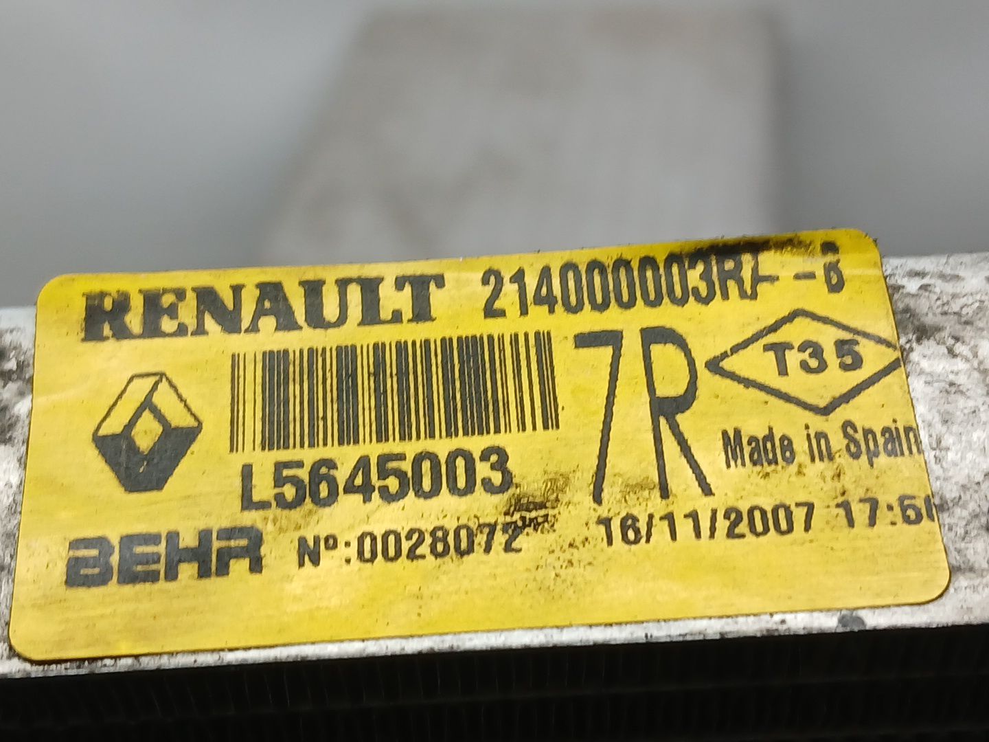 Radiador Agua para Renault Laguna Iii (Bt0/1)