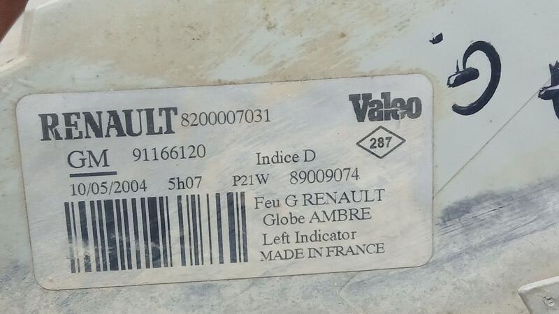 Piloto Delantero Izquierdo para Renault Trafic Caja Cerrada (Ab 4.01)