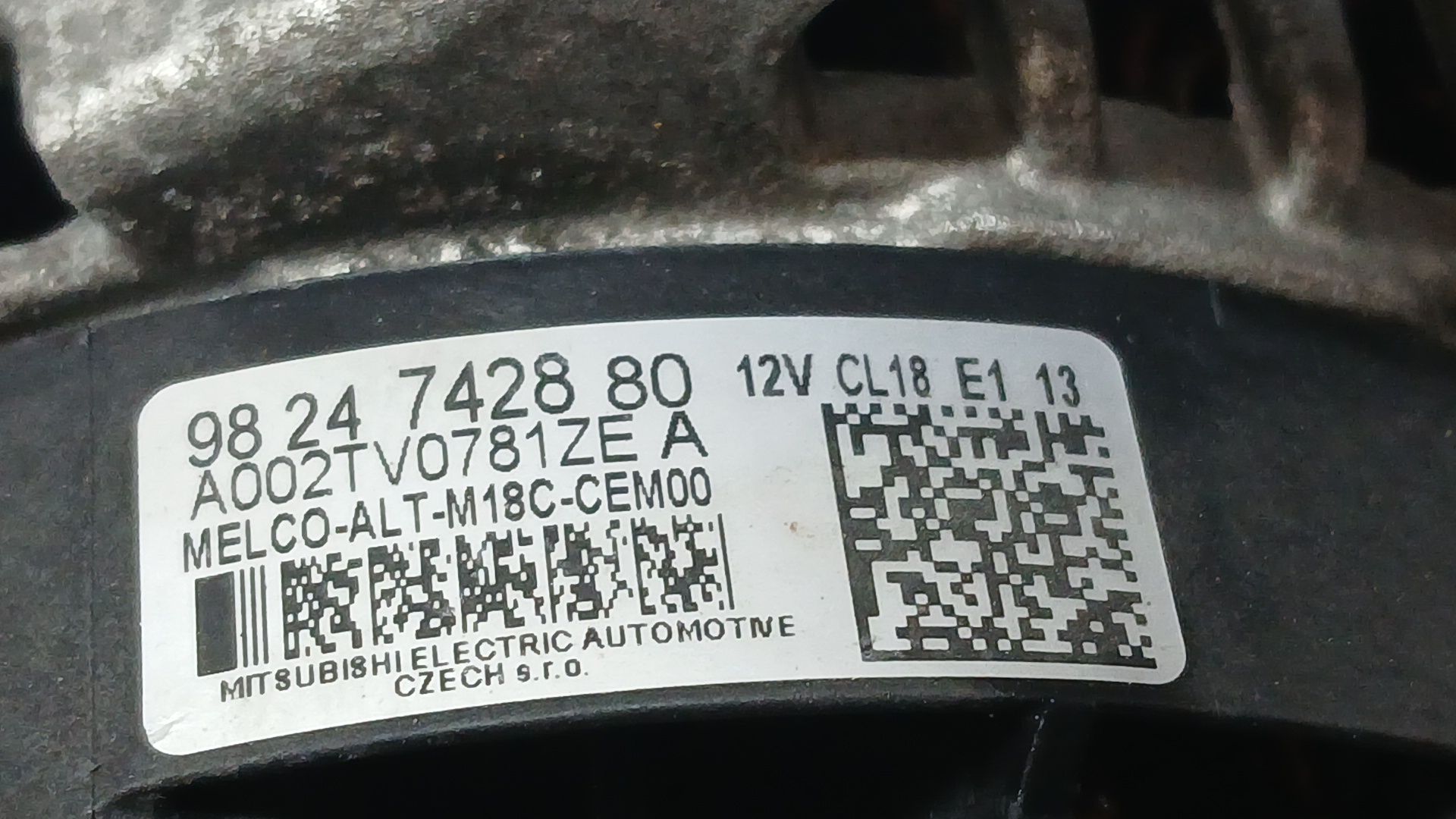 Alternador para Opel Combo Furgoneta/Monovolumen (K9)