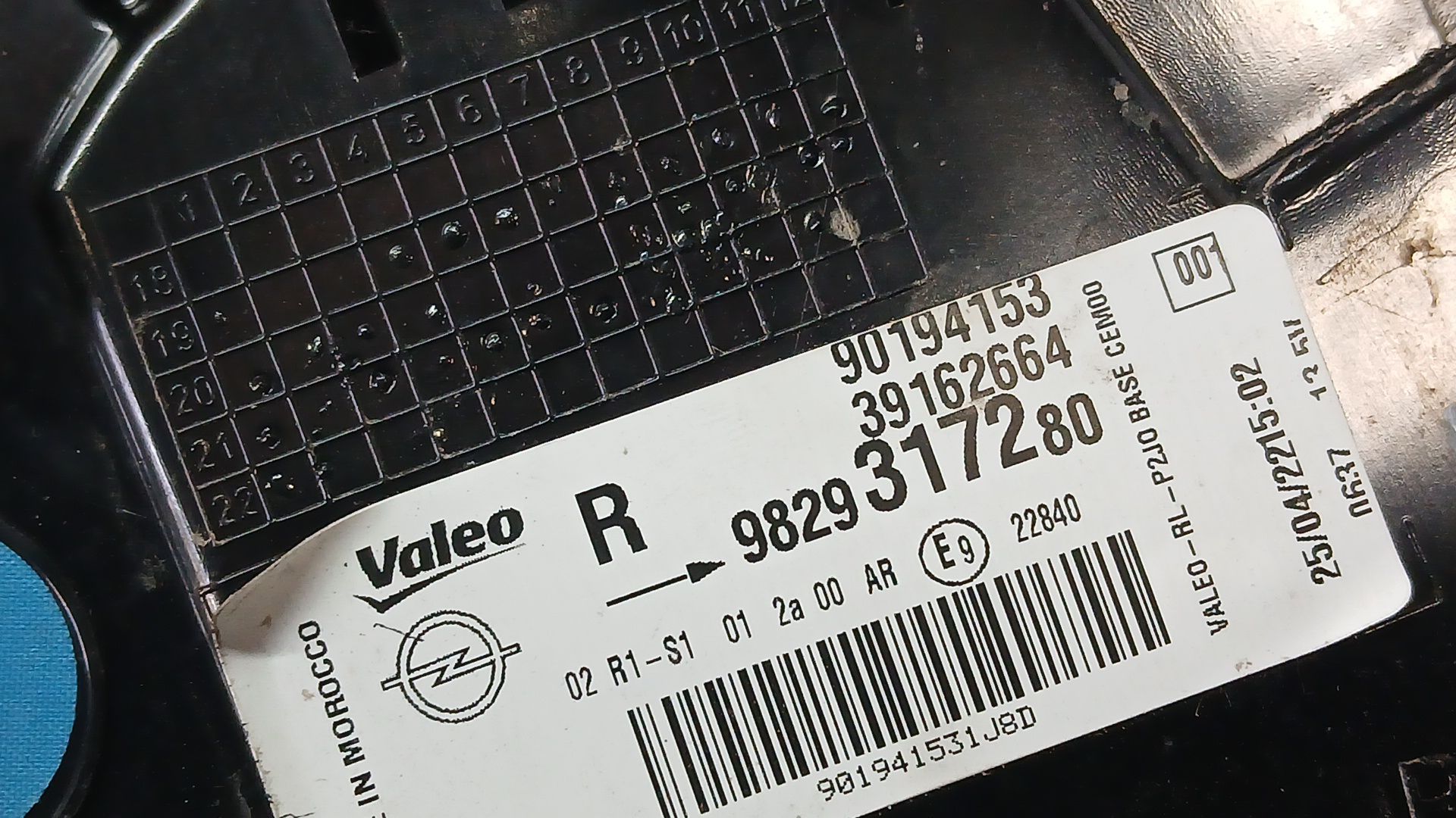Piloto Trasero Derecho Exterior para Opel Corsa F (P2Jo)