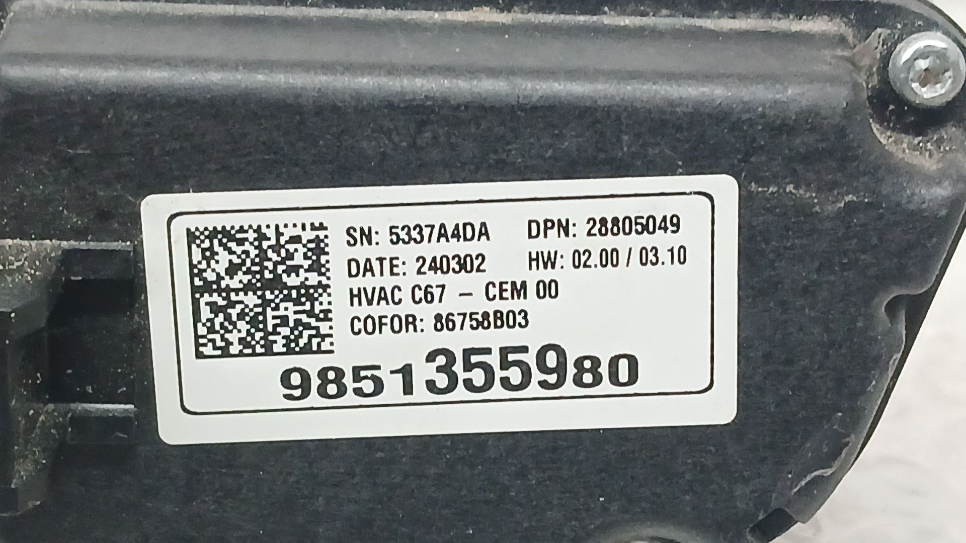 Mando Calefaccion / Aire Acondicionado para Opel Corsa F (P2Jo)