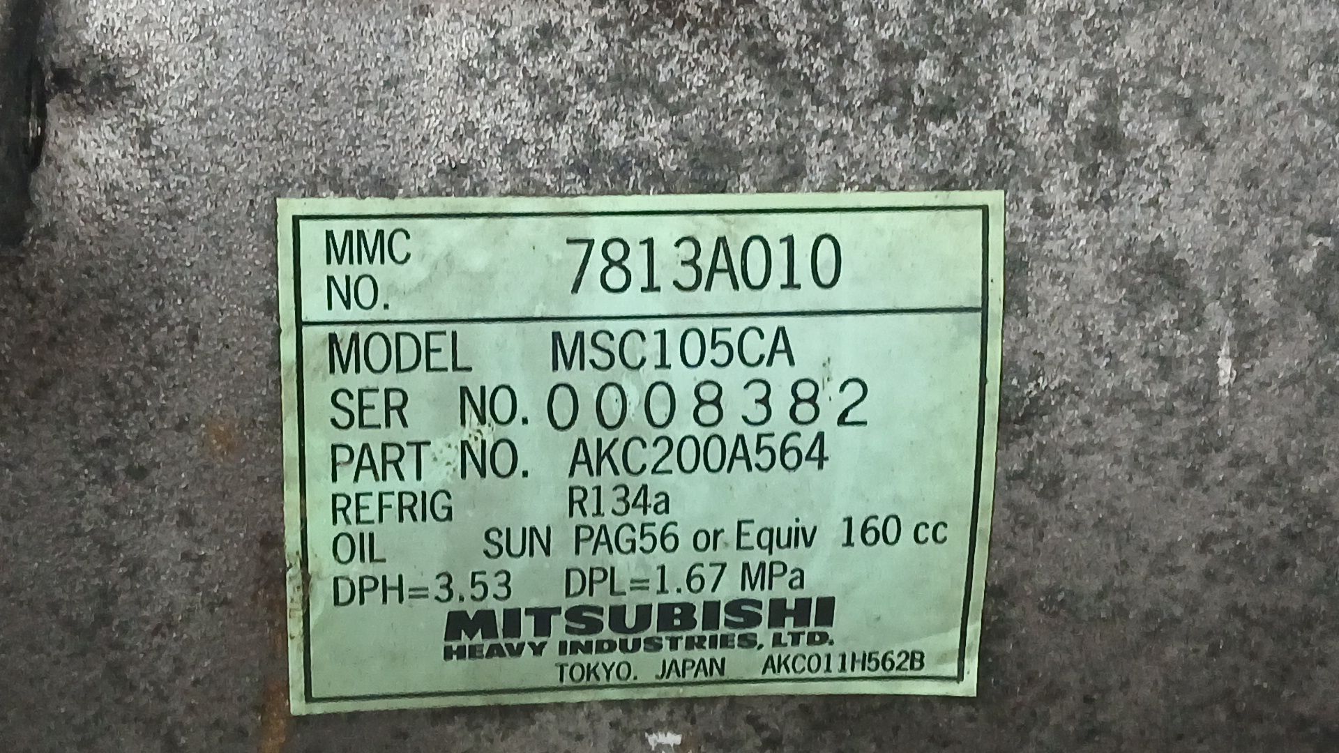 Compresor Aire Acondicionado para Mitsubishi Grandis (Na_W)