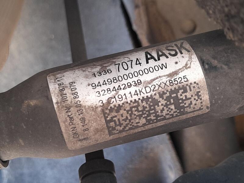 Transmision Delantera Derecha para Opel Astra K (B16)