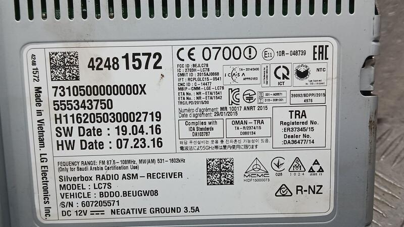 Sistema Audio / Radio para Opel Astra K Lim. 5Türig