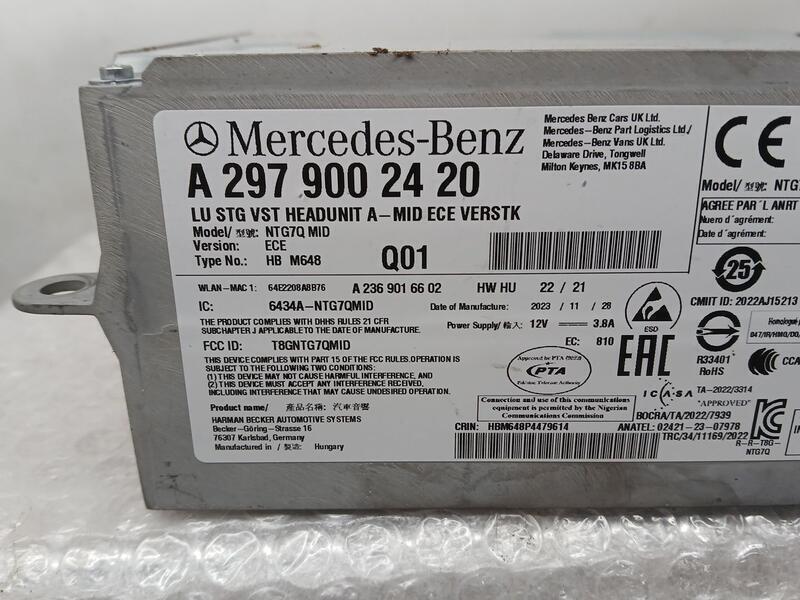Sistema Audio / Radio para Mercedes-Benz Clase C (W206)