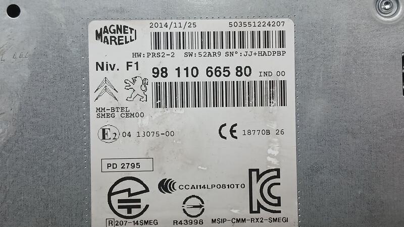 Sistema Audio / Radio para Peugeot 208 I (Ca_, Cc_)