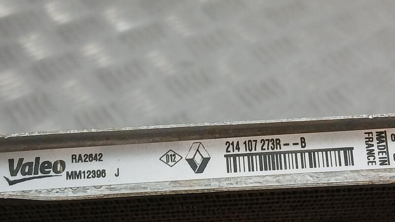 Radiador Agua Adicional para Renault Express Furgoneta/Monovolumen
