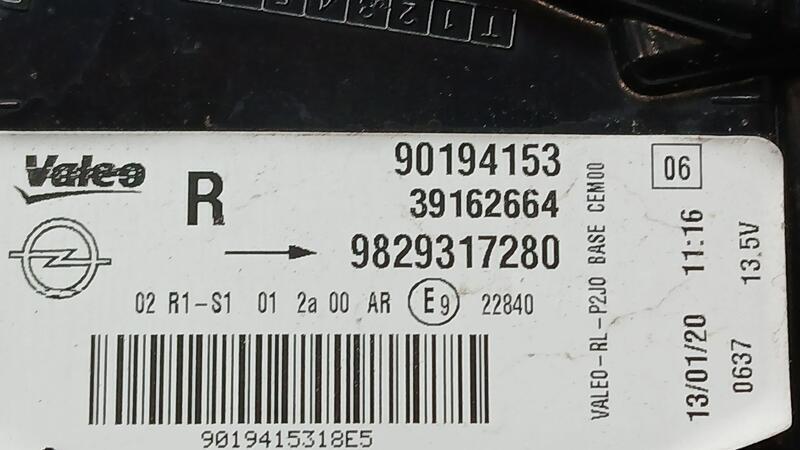 Piloto Trasero Derecho para Opel Corsa F (P2Jo)